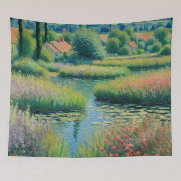 Item preview, BEAUTIFUL VILLAGE MEADOWS MASTERPIECE designed and sold by HancockArtisans.