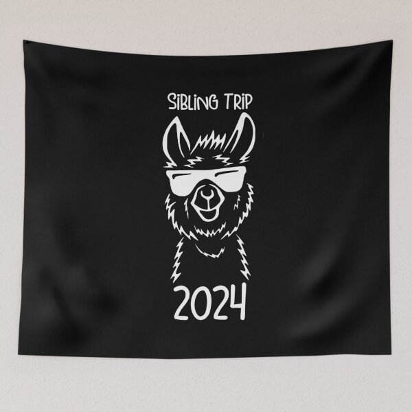 Item preview, Trendy Sibling Trip 2024 Llama with Sunglasses , Cool Alpaca designed and sold by pugshowsfashion.