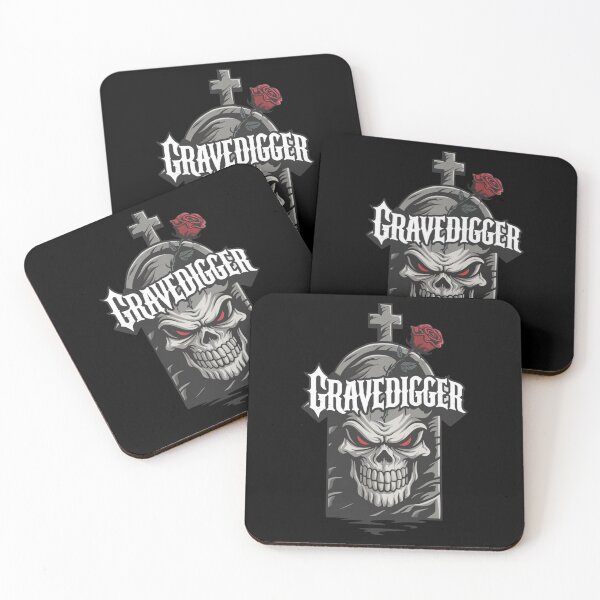 Item preview, Gravedigger Rose Cross Headstone Work At The Cemetery Worker Black Humor Skulls And Bones  designed and sold by Cr320.