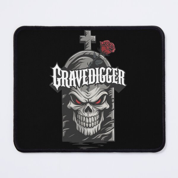 Item preview, Gravedigger Rose Cross Headstone Work At The Cemetery Worker Black Humor Skulls And Bones  designed and sold by Cr320.