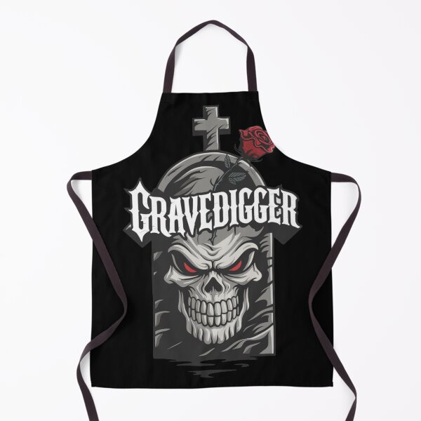 Item preview, Gravedigger Rose Cross Headstone Work At The Cemetery Worker Black Humor Skulls And Bones designed and sold by Cr320.