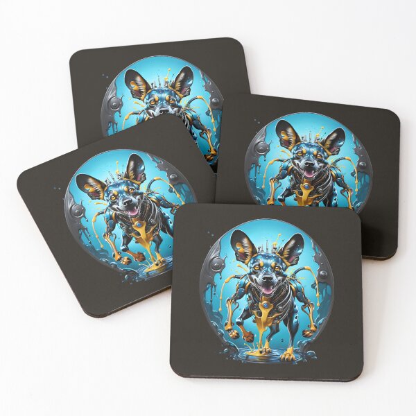 Item preview, Cool Futuristic Cyborg African Wild Dog designed and sold by TheArtOfPat.