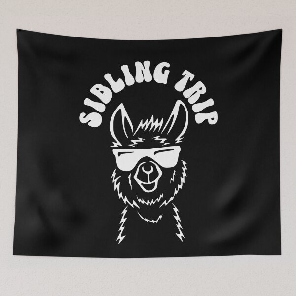 Item preview, Trendy Sibling Trip 2024 Llama with Sunglasses , Cool Alpaca designed and sold by pugshowsfashion.