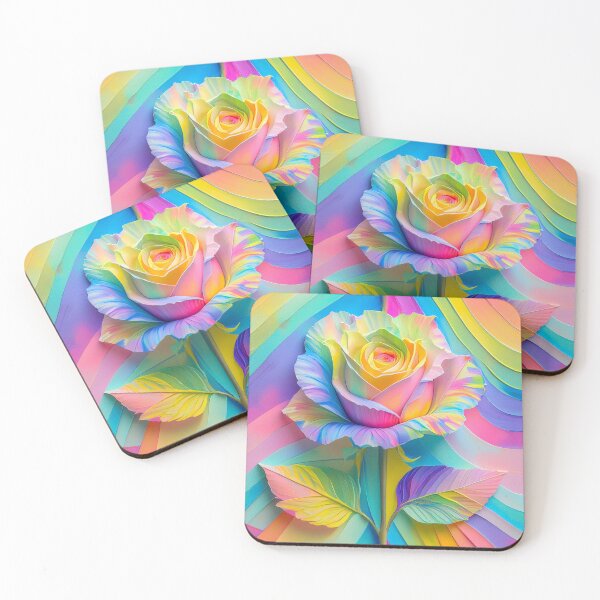 Item preview, Bright Pastels Rainbow Rose designed and sold by Lee Hiller Designs.