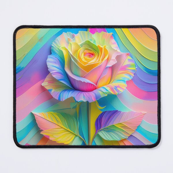 Item preview, Bright Pastels Rainbow Rose designed and sold by Lee Hiller Designs.