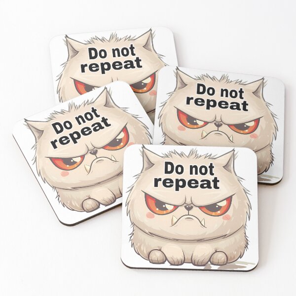 Item preview, Angry cartoon cat reaction with a stern expression designed and sold by mando24895.