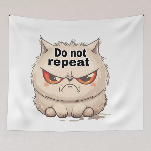 Item preview, Angry cartoon cat reaction with a stern expression designed and sold by mando24895.