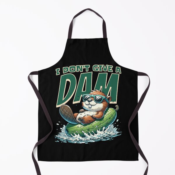 Item preview, I Don't Give A Dam Funny Beaver Puns - Cute Animal Humor Gift Black designed and sold by InkyGenies.