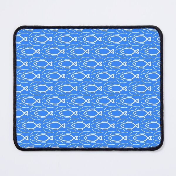 Item preview, Decorative Nautical Ocean Sea Waves Animal Fishes on Blue Pattern designed and sold by wenjunior.