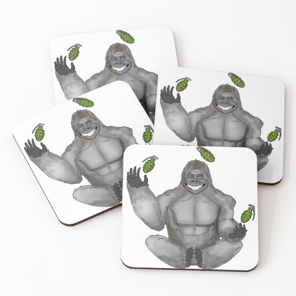 Item preview, Grenade Juggling Gorilla designed and sold by Bearschtick In The Woods.
