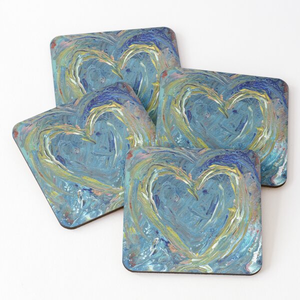 Item preview, Heart of Love Paint Pour designed and sold by LymphomaLass.