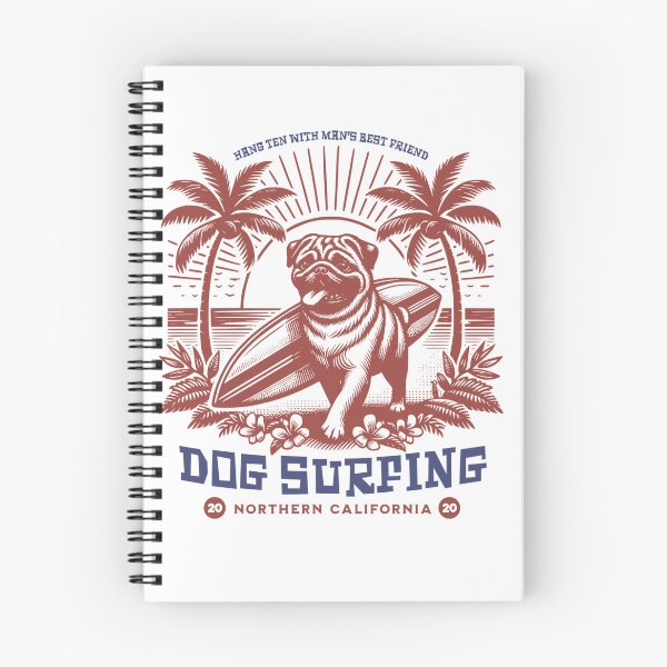 Item preview, Dog Surfing Northern California 2020 Dog w/ Surfboard Beach designed and sold by The Masked Designer.
