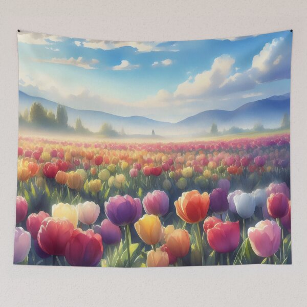 Item preview, Tulips flowers - Field of Tulips - Colorful Tulips - Tulip Garden -Tulip  designed and sold by stylishdzign.