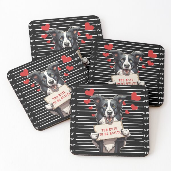 Item preview, Prisoner Dog Border Collie "Too Cute To Be Guilty" designed and sold by GoodyPaws.