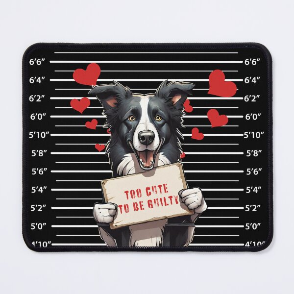 Item preview, Prisoner Dog Border Collie "Too Cute To Be Guilty" designed and sold by GoodyPaws.