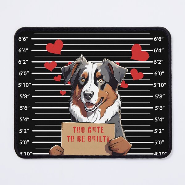 Item preview, Too Cute to Be Guilty: Australian Shepherd in Jail Design designed and sold by GoodyPaws.