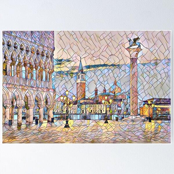 Item preview, S. Marco square (Venice) glass mosaic  designed and sold by PaintersJourney.