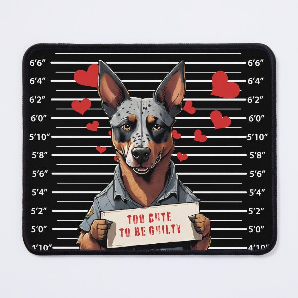 Item preview, Prisoner Dog Australian Cattle Dog "Too Cute To Be Guilty" designed and sold by GoodyPaws.