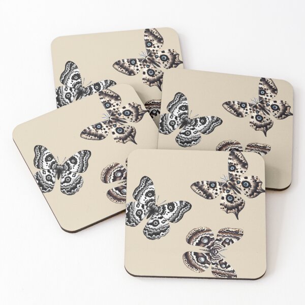 Item preview, Stylish Butterflies in Sepia Tones - Vintage Nature Art Print designed and sold by lloreleya.
