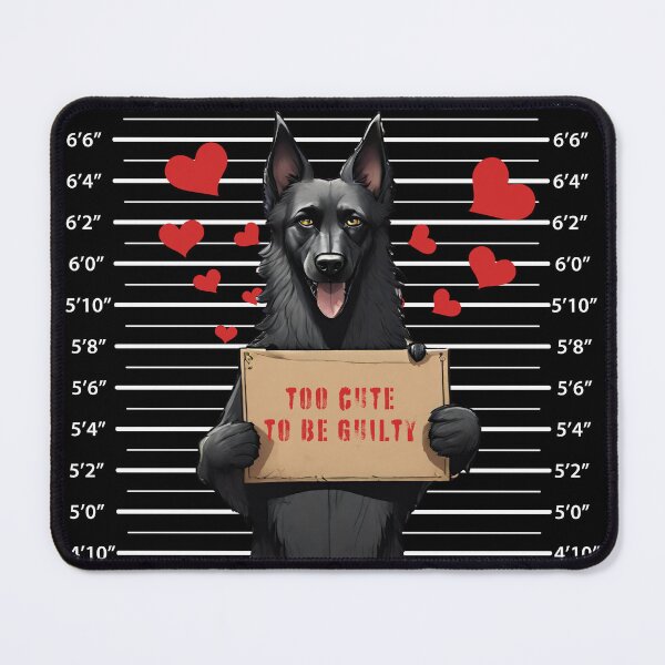 Item preview, Prisoner Dog Groenendael "Too Cute To Be Guilty" designed and sold by GoodyPaws.