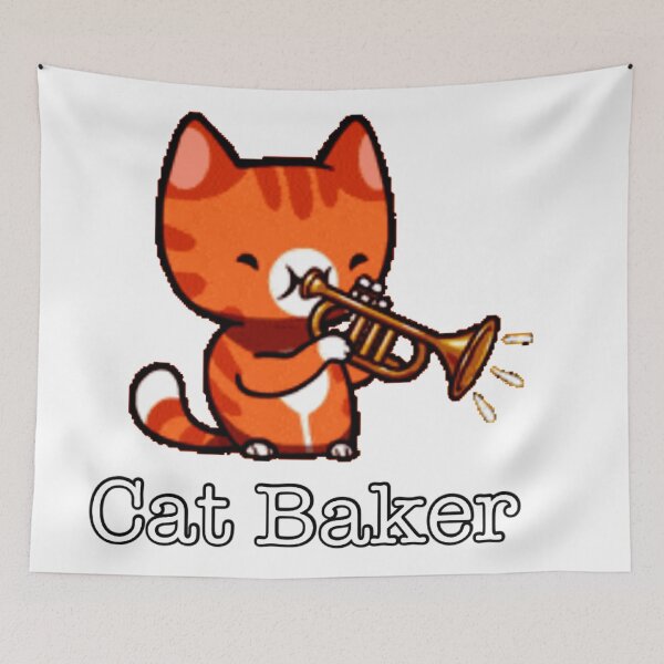 Item preview, Copy of Cat Baker — cat trumpet player pocket version designed and sold by Oqueartecura.