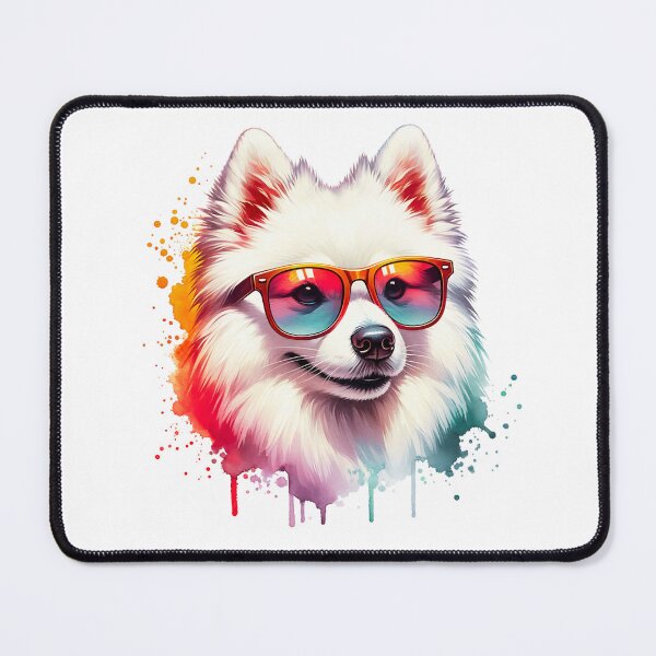 Item preview, Watercolor American Eskimo Dog Wearing Sunglasses designed and sold by TheAnimalZ00.