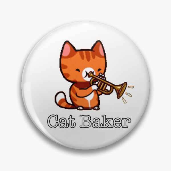 Item preview, Cat Baker — cat trumpet player  designed and sold by Oqueartecura.