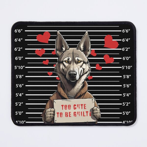 Item preview, Prisoner Dog Saarlooswolfhond "Too Cute To Be Guilty" designed and sold by GoodyPaws.