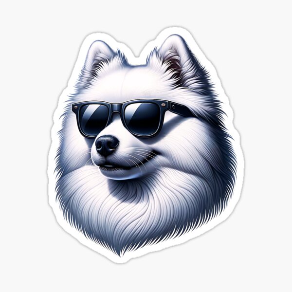 Item preview, American Eskimo Dog Wearing Sunglasses designed and sold by TheAnimalZ00.
