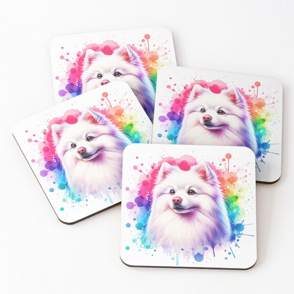Item preview, Watercolor American Eskimo Dog  designed and sold by TheAnimalZ00.