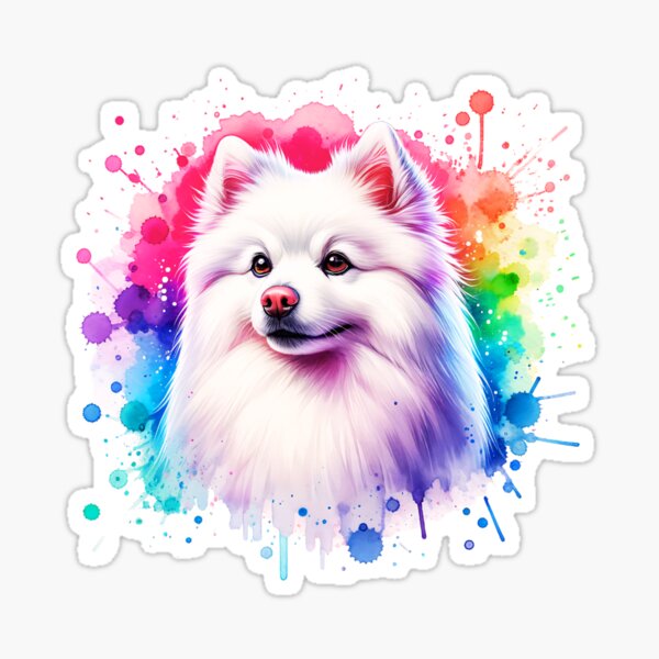 Item preview, Watercolor American Eskimo Dog  designed and sold by TheAnimalZ00.