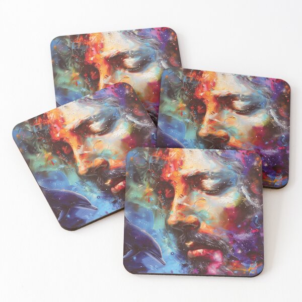 Item preview, Jesus Christ in the Space with a dolphin, Multidimentional, New testament, Sirian Energy, Spiritual Awakening, Ashtar Command designed and sold by Larah Vidotto.