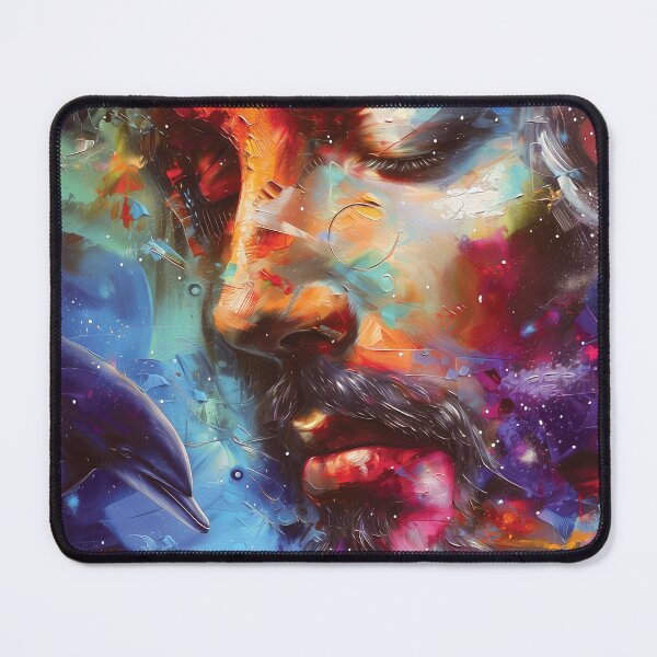 Item preview, Jesus Christ in the Space with a dolphin, Multidimentional, New testament, Sirian Energy, Spiritual Awakening, Ashtar Command designed and sold by Larah Vidotto.