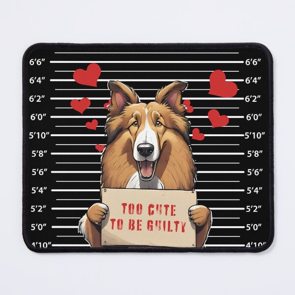 Item preview, Prisoner Dog Rough Collie "Too Cute To Be Guilty" designed and sold by GoodyPaws.