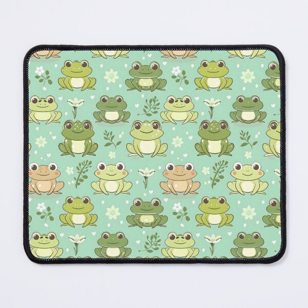 Item preview, Cute little kawaii frogs pattern designed and sold by GediaPrints.