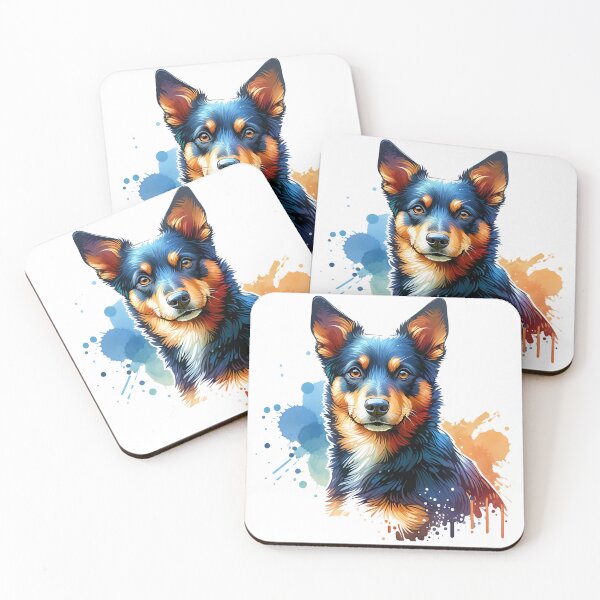 Item preview, Watercolor Australian Kelpie  designed and sold by TheAnimalZ00.