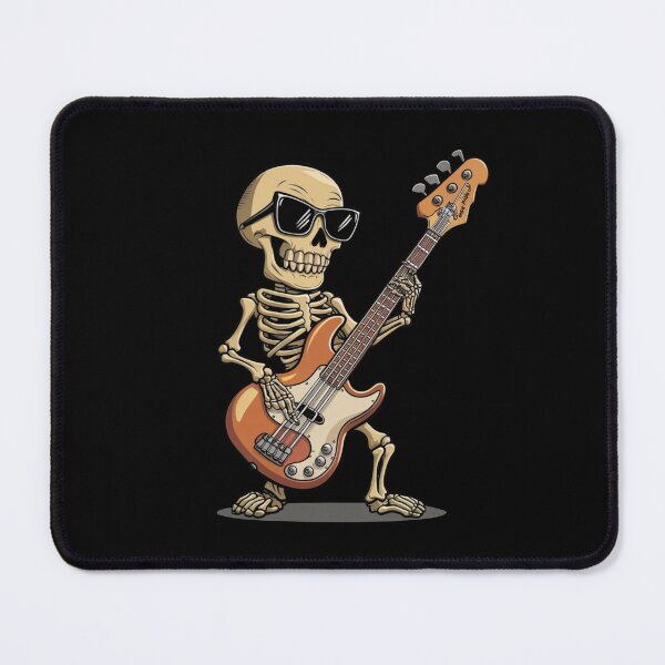 Item preview, Rock Skeleton Plays the Bass Guitar Preppy Skeleton Dancing Horror designed and sold by Cr320.