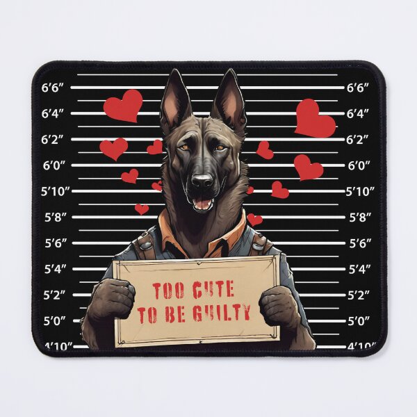 Item preview, Prisoner Dog Malinois "Too Cute To Be Guilty" designed and sold by GoodyPaws.