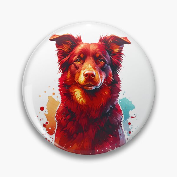 Item preview, Watercolor Red Australian Kelpie  designed and sold by TheAnimalZ00.