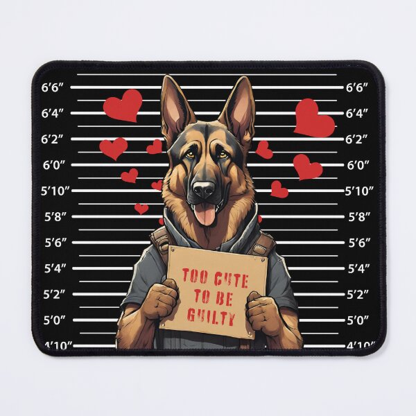 Item preview, Prisoner Dog German Shepherd "Too Cute To Be Guilty" designed and sold by GoodyPaws.
