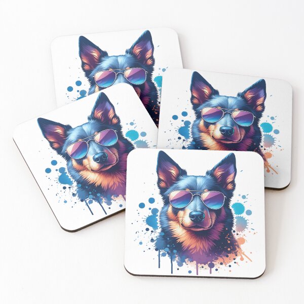 Item preview, Cool Australian Kelpie Wearing Sunglasses  designed and sold by TheAnimalZ00.