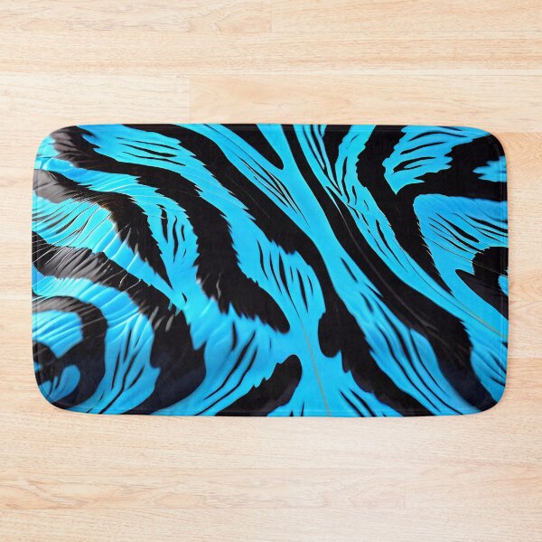 Item preview, Abstract Blue Tiger Stripes Skin Pattern designed and sold by TheArtOfPat.