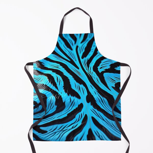 Item preview, Abstract Blue Tiger Stripes Skin Pattern designed and sold by TheArtOfPat.