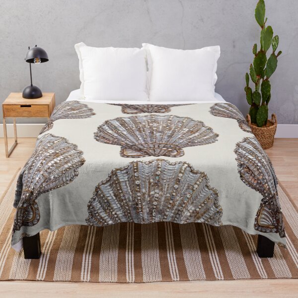 Item preview, sequin sea shell beige summer aesthetic designed and sold by Creative Brat Design Studio.