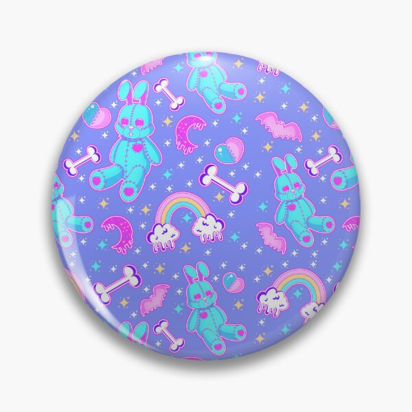 Item preview, Pastel Goth Bunnies, Rainbows With Clouds, Hearts, Moons, Bats, and Bones designed and sold by KlaryssaNicole.