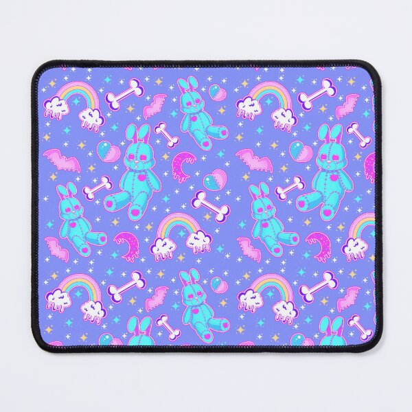 Item preview, Pastel Goth Bunnies, Rainbows With Clouds, Hearts, Moons, Bats, and Bones designed and sold by KlaryssaNicole.
