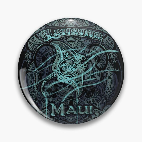 Item preview, Vintage Lahaina Maui Tribal Manta Ray With Water Shirt Design 011 designed and sold by sunnthreads.