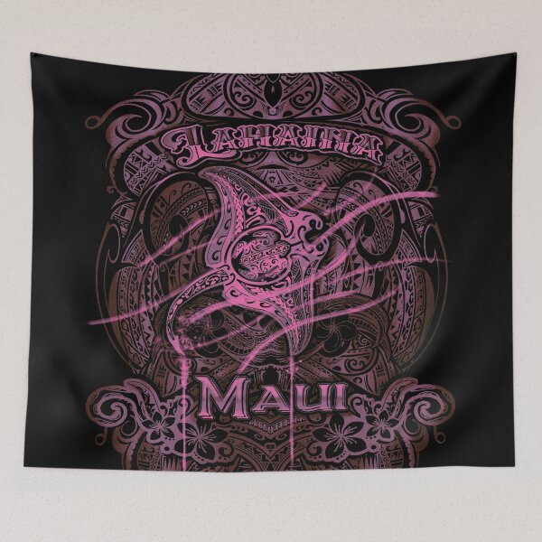 Item preview, Vintage Lahaina Maui Tribal Manta Ray With Water Shirt Design 012 designed and sold by sunnthreads.