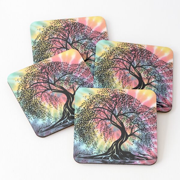Item preview, Tye dyed willow tree designed and sold by BJScottArt.