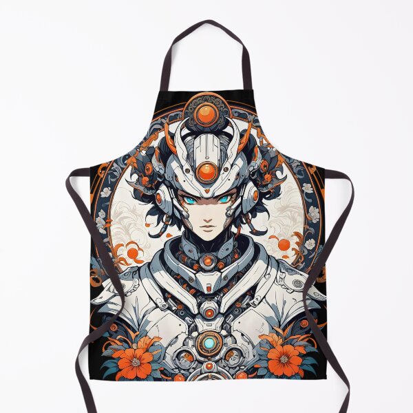 Item preview, Anime Robot Samurai Cyber Mecha retro 80s design designed and sold by BorgSpareParts.